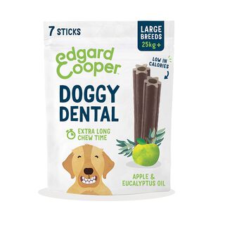 Edgard & Cooper Barritas Dentales Manzana y eucalipto para perros grandes